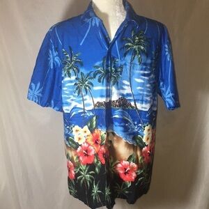 Waikiki Hawaiian Button Down Shirt